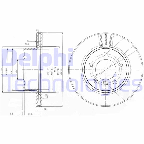DELPHI BG3899C Fren Sistemleri Fren Diski - BMW 1 (F20) uyumlu