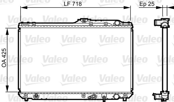 VALEO 731684 Soğutma Sistemi Su Soğutucu & Parçaları - TOYOTA CAMRY (_V1_) uyumlu