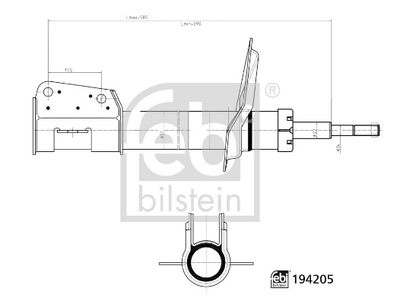 FEBI BILSTEIN 194205 Süspansiyon Sistemi Amortisör - CITROËN JUMPY I (U6U_) uyumlu