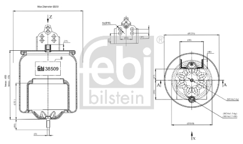 FEBI BILSTEIN 38509 Süspansiyon Sistemi Süspansiyon Körüğü - VOLVO FH12 uyumlu