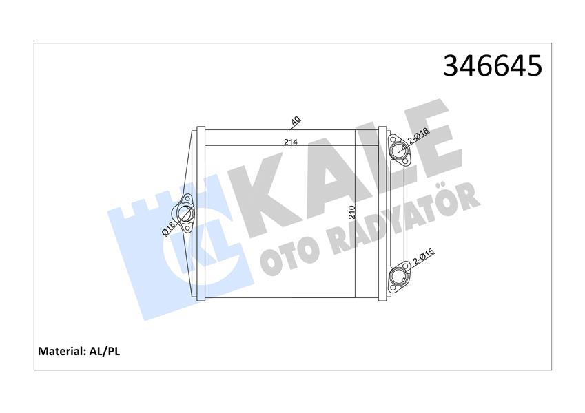 KALE OTO RADYATÖR 346645 İklimlendirme Sistemi İç Mekan Isı Değiştirici - MERCEDES-BENZ 124 Sedan (W124) uyumlu