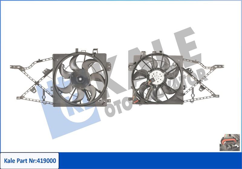 KALE OTO RADYATÖR 419000 Soğutma Sistemi Fan - OPEL VECTRA B Hatchback (J96) uyumlu