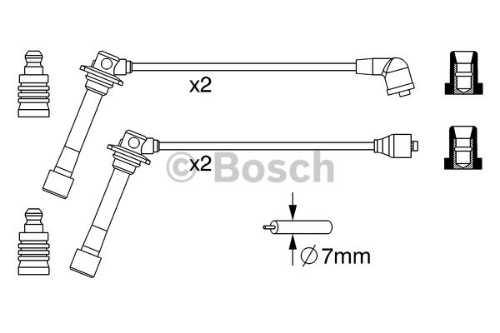 BOSCH 0 986 357 241 Ateşleme Sistemi Ateşleme Kablosu - MAZDA 626 IV (GE) uyumlu
