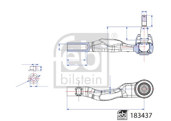 FEBI BILSTEIN 183437 Direksiyon Sistemi Mafsal - PORSCHE PANAMERA (971) uyumlu