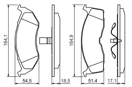 BOSCH 0 986 424 363 Fren Sistemleri Fren Balatası - CHRYSLER VOYAGER II (ES) uyumlu