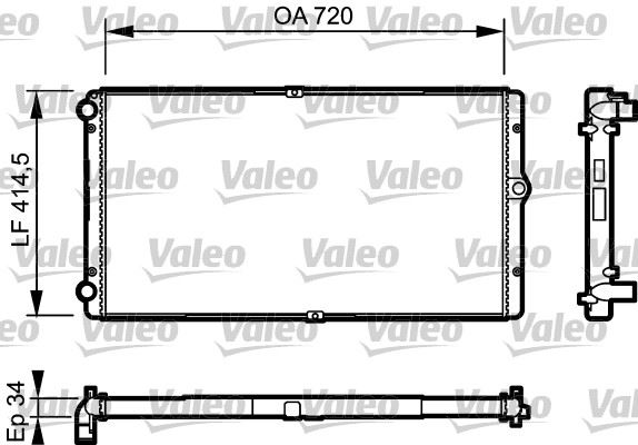 VALEO 732177 Soğutma Sistemi Su Soğutucu & Parçaları - VW TRANSPORTER T4 Minibüs/Otobüs (70B, 70C, 7DB, 7DK, 70J, 70K, uyumlu