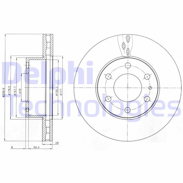 DELPHI BG4100 Fren Sistemleri Fren Diski - IVECO DAILY IV Minibüs/Otobüs uyumlu