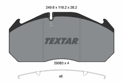 TEXTAR 2908302 Fren Sistemleri Fren Balatası