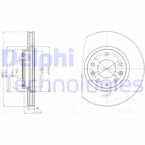 DELPHI BG4256 Fren Sistemleri Fren Diski - MAZDA CX-7 (ER) uyumlu