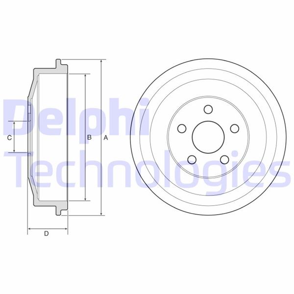DELPHI BF640 Fren Sistemleri Fren Kampanası - CHRYSLER PT CRUISER (PT_) uyumlu