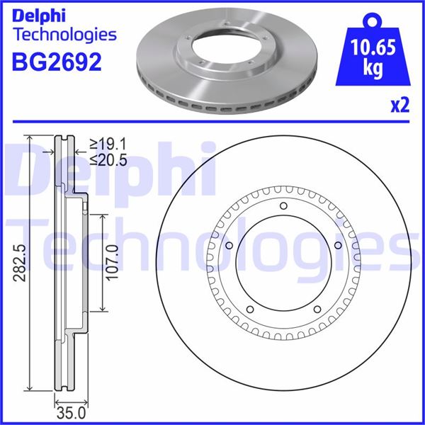 DELPHI BG2692 Fren Sistemleri Fren Diski - PORSCHE 911 uyumlu