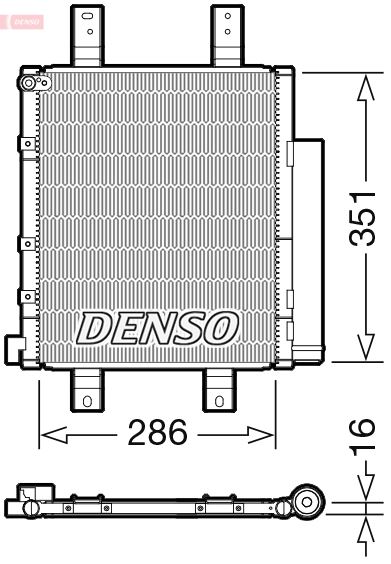 DENSO DCN35005 İklimlendirme Sistemi Klima Radyatörü - HONDA CIVIC IV Sedan (ED, EF) uyumlu