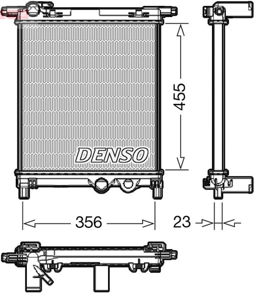 DENSO DRM32036 Soğutma Sistemi Su Soğutucu & Parçaları - VW UP! (121, 122, BL1, BL2, BL3, 123) uyumlu