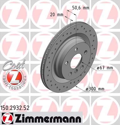 ZIMMERMANN 150.2932.52 Fren Sistemleri Fren Diski - BMW 2 Active Tourer (F45) uyumlu