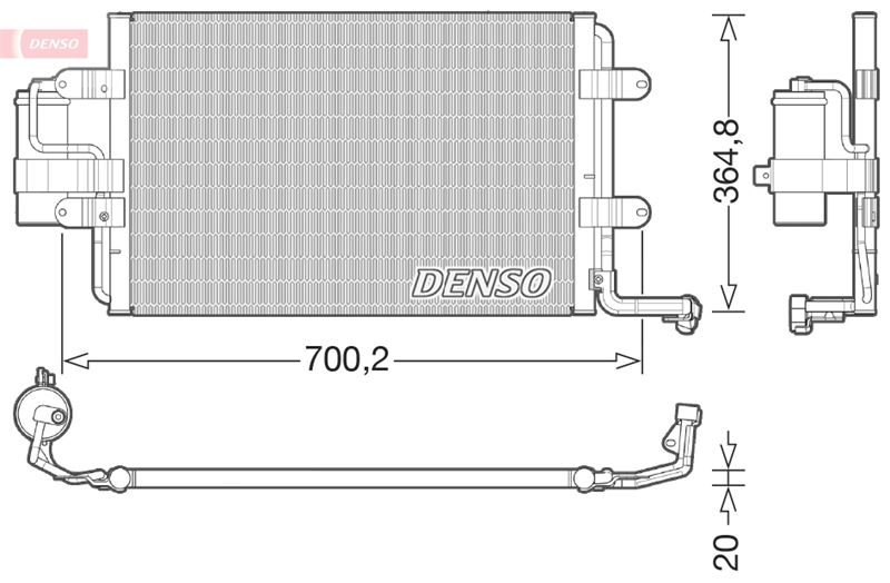 DENSO DCN32021 İklimlendirme Sistemi Klima Radyatörü - AUDI A3 (8L1) uyumlu