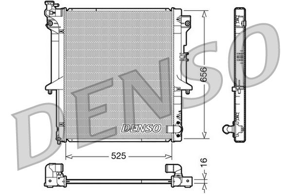 DENSO DRM45017 Soğutma Sistemi Su Soğutucu & Parçaları - MITSUBISHI L200 / TRITON (KA_T, KB_T) uyumlu