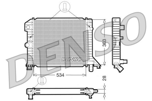 DENSO DRM33021 Soğutma Sistemi Su Soğutucu & Parçaları - VOLVO 480 (482) uyumlu