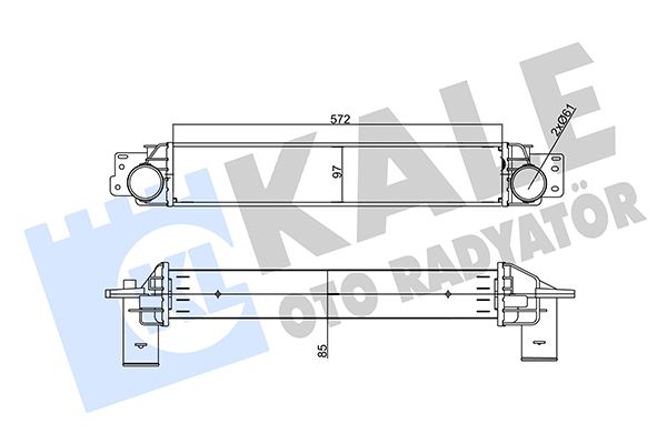 KALE OTO RADYATÖR 356235 Motor Turbo Radyatörü - CHEVROLET CAPTIVA (C100, C140) uyumlu