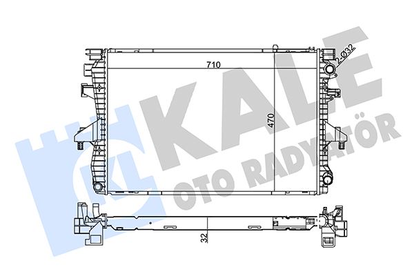 KALE OTO RADYATÖR 354000 Soğutma Sistemi Su Soğutucu & Parçaları - VW MULTIVAN T5 (7HM, 7HN, 7HF, 7EF, 7EM, 7EN) uyumlu