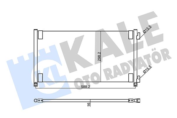 KALE OTO RADYATÖR 353210 İklimlendirme Sistemi Klima Radyatörü - FIAT PUNTO (188_) uyumlu