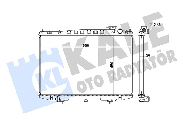 KALE OTO RADYATÖR 362700 Soğutma Sistemi Su Soğutucu & Parçaları - NISSAN PICK UP (D22) uyumlu