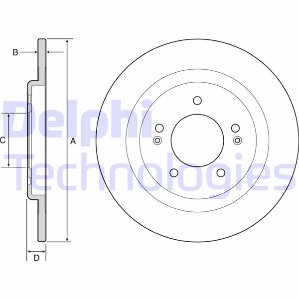 DELPHI BG4563C Fren Sistemleri Fren Diski - HYUNDAI i40 I CW (VF) uyumlu