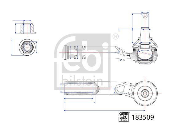 FEBI BILSTEIN 183509 Direksiyon Sistemi Mafsal - FORD PUMA (J2K, CF7) uyumlu
