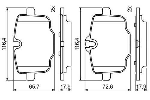 BOSCH 0 986 494 759 Fren Sistemleri Fren Balatası - BMW 6 Coupe (F13) uyumlu