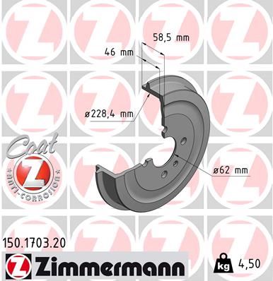ZIMMERMANN 150.1703.20 Fren Sistemleri Fren Kampanası - BMW 3 (E30) uyumlu