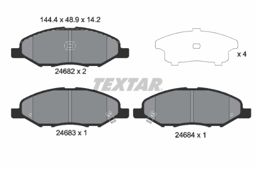 TEXTAR 2468201 Fren Sistemleri Fren Balatası - NISSAN NOTE (E11, NE11) uyumlu