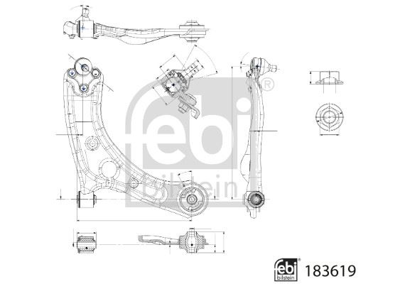 FEBI BILSTEIN 183619 Süspansiyon Sistemi Bugi Kolu - HYUNDAI TUCSON (TL, TLE) uyumlu