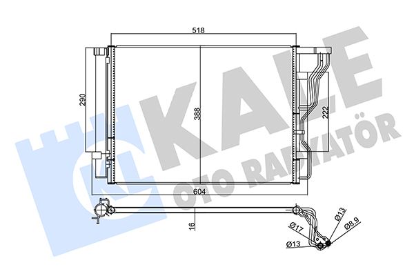 KALE OTO RADYATÖR 358730 İklimlendirme Sistemi Klima Radyatörü - HYUNDAI i40 I CW (VF) uyumlu