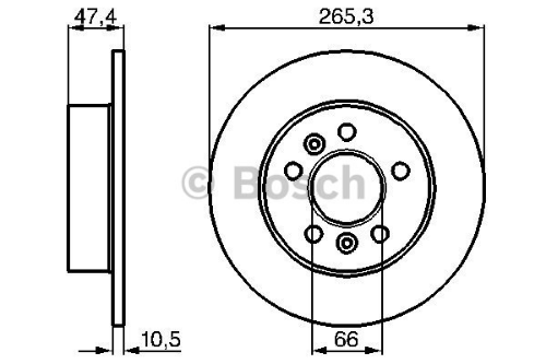 BOSCH 0 986 478 305 Fren Sistemleri Fren Diski - RENAULT ESPACE III (JE0_) uyumlu