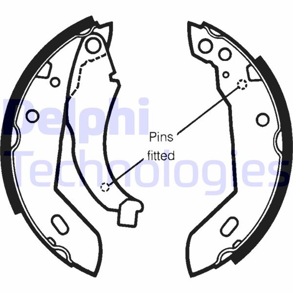 DELPHI LS1250 Fren Sistemleri Fren Pabucu - PEUGEOT 205 I (741A/C) uyumlu