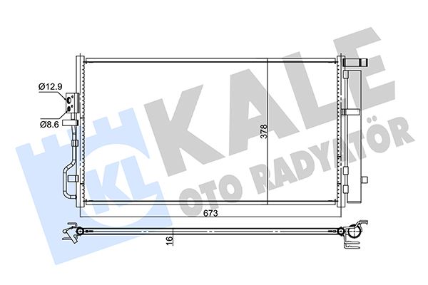KALE OTO RADYATÖR 357750 İklimlendirme Sistemi Klima Radyatörü - HYUNDAI TUCSON (TL, TLE) uyumlu