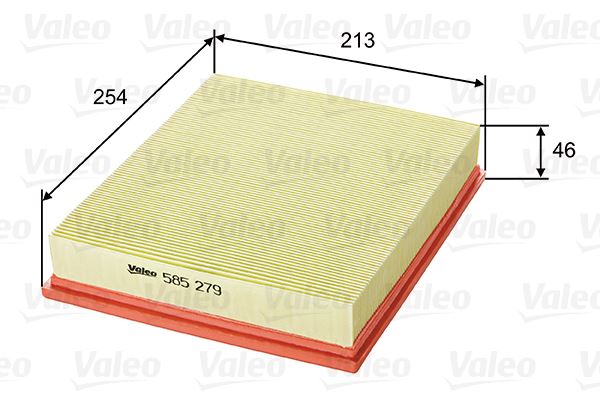 VALEO 585279 Motor Hava Filtresi - FORD SIERRA II Hatchback (GBC, GBG) uyumlu
