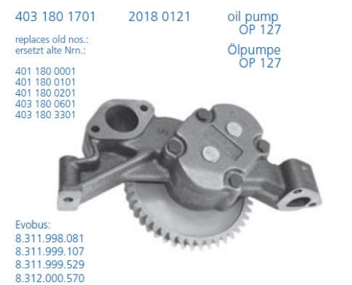 LASO 20180121 Motor Yağ Pompası - MAN F8 uyumlu