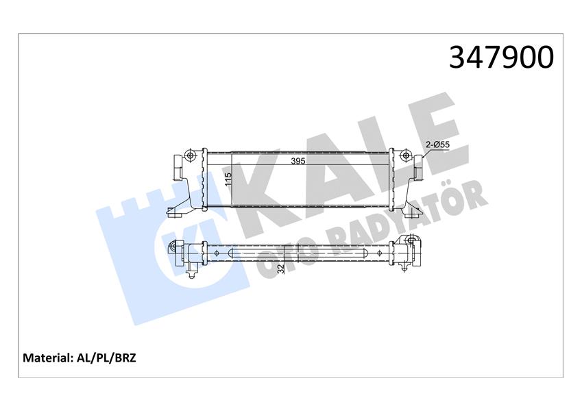 KALE OTO RADYATÖR 347900 Motor Turbo Radyatörü - MERCEDES-BENZ A-SERISI (W168) uyumlu