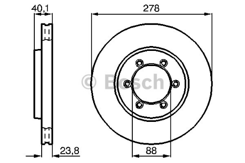 BOSCH 0 986 478 967 Fren Sistemleri Fren Diski - SSANGYONG MUSSO (FJ) uyumlu