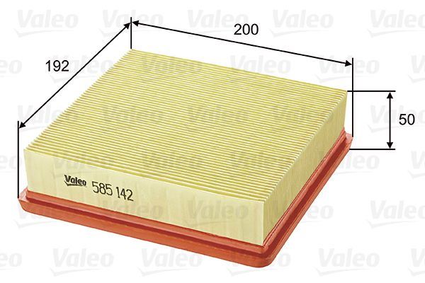 VALEO 585142 Motor Hava Filtresi - HONDA CIVIC VI Hatchback (EJ, EK) uyumlu