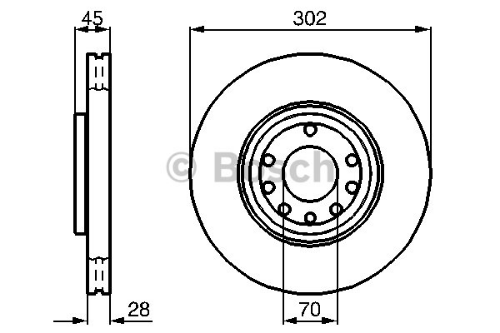 BOSCH 0 986 479 076 Fren Sistemleri Fren Diski - SAAB 9-3 (YS3F, E79, D79, D75) uyumlu