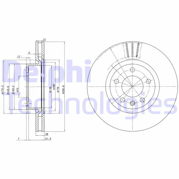DELPHI BG2742 Fren Sistemleri Fren Diski - OPEL OMEGA A (V87) uyumlu