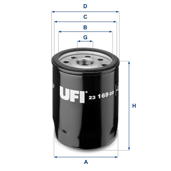 UFI 23.169.00 Motor Yağ Filtresi - ALFA ROMEO 33 (907_) uyumlu