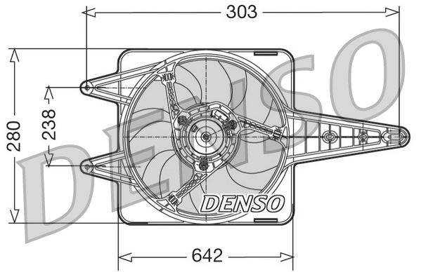 DENSO DER09029 Soğutma Sistemi Fan - FIAT UNO (146_, 158_) uyumlu