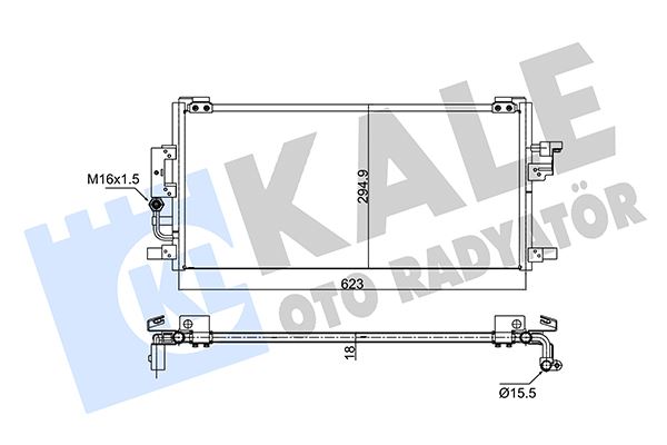 KALE OTO RADYATÖR 350695 İklimlendirme Sistemi Klima Radyatörü - TOYOTA COROLLA Station wagon (_E11_) uyumlu