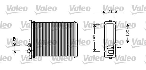 VALEO 812327 İklimlendirme Sistemi İç Mekan Isı Değiştirici - VOLVO 850 Station wagon (855) uyumlu