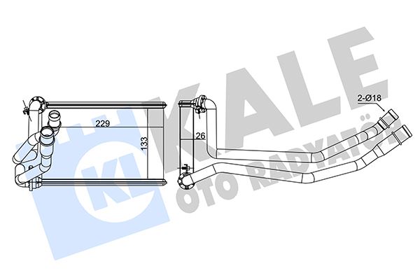 KALE OTO RADYATÖR 351685 İklimlendirme Sistemi İç Mekan Isı Değiştirici - RENAULT MEGANE II (BM0/1_, CM0/1_) uyumlu