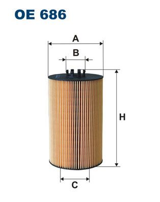 FILTRON OE 686 Motor Yağ Filtresi - OTOKAR DORUK uyumlu