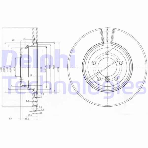 DELPHI BG3959 Fren Sistemleri Fren Diski - BMW 3 Touring (E91) uyumlu