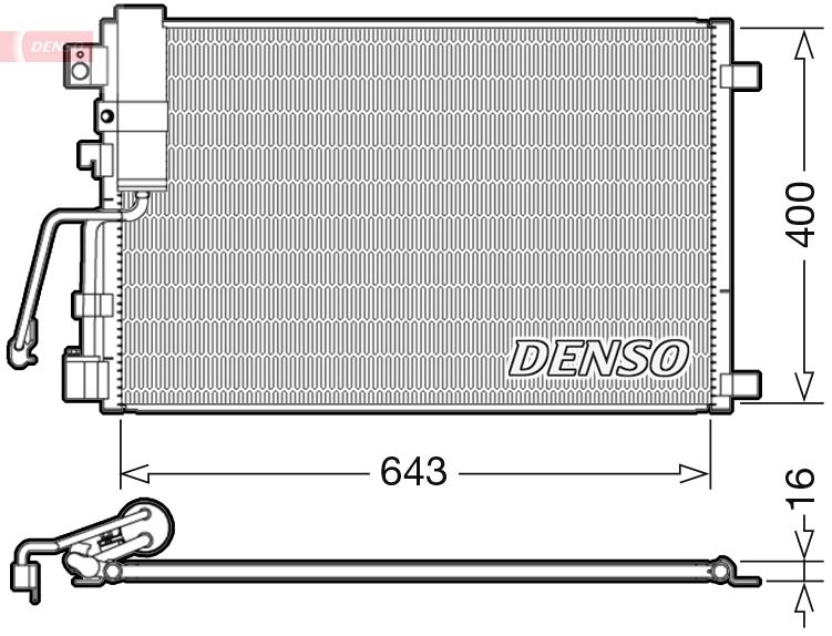 DENSO DCN46008 İklimlendirme Sistemi Klima Radyatörü - NISSAN QASHQAI I (J10, NJ10) uyumlu